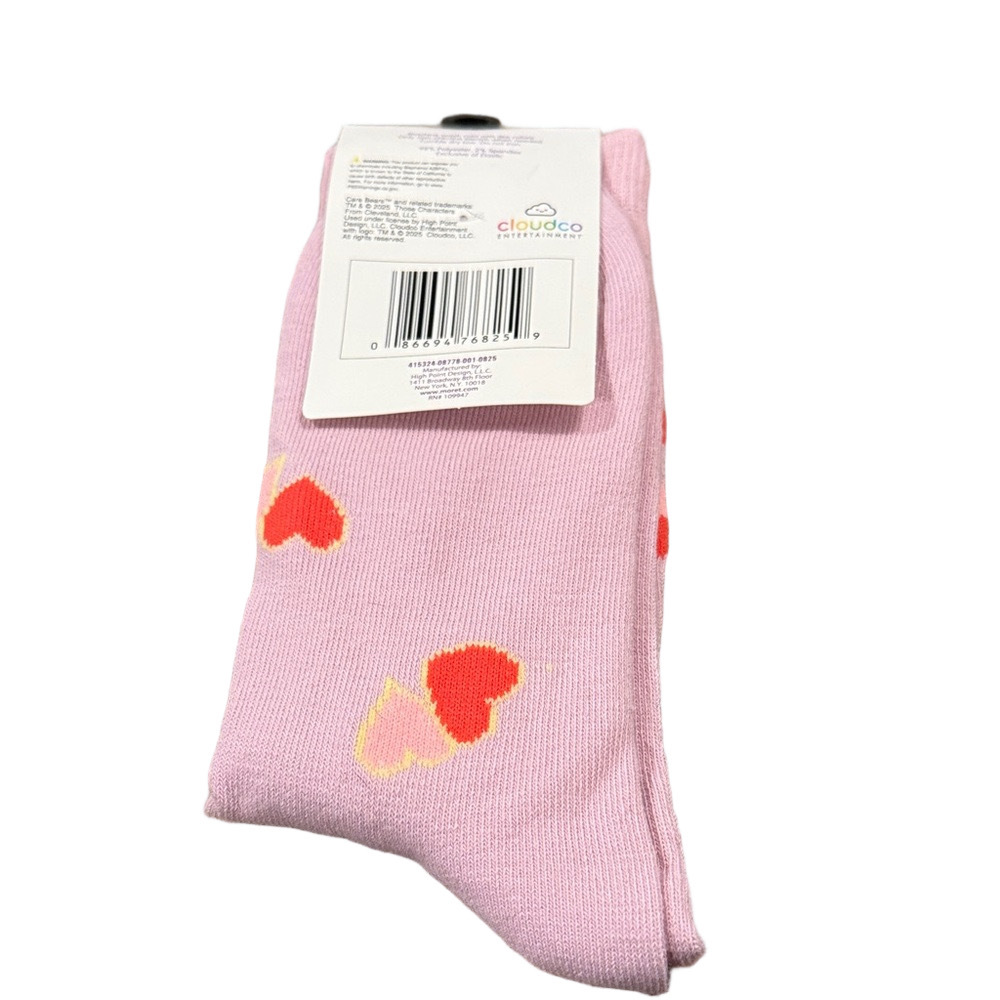 Care Bears Love a Lot Bear Crew Socks NWT - Picture 2 of 2